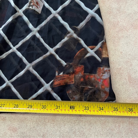 Rachel Ray V Neck Black Sleeveless Fence With Locks Sheer Top - Picture 9 of 9